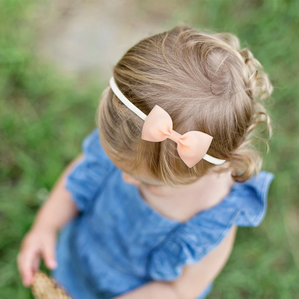 5Pcs/Set Girls Solid Color Bow - Baby Gear recension och pris