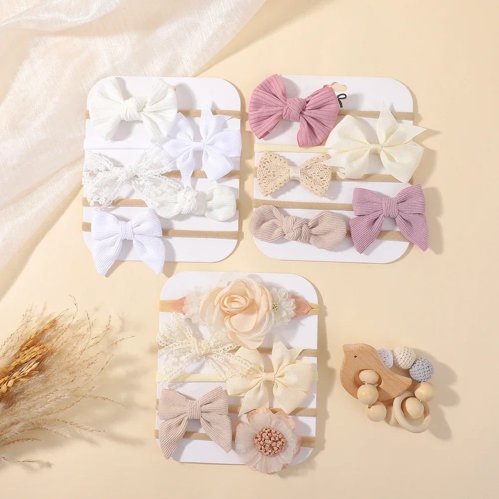 5Pcs Baby Flower Lace Bow Head - Baby Gear recension och pris